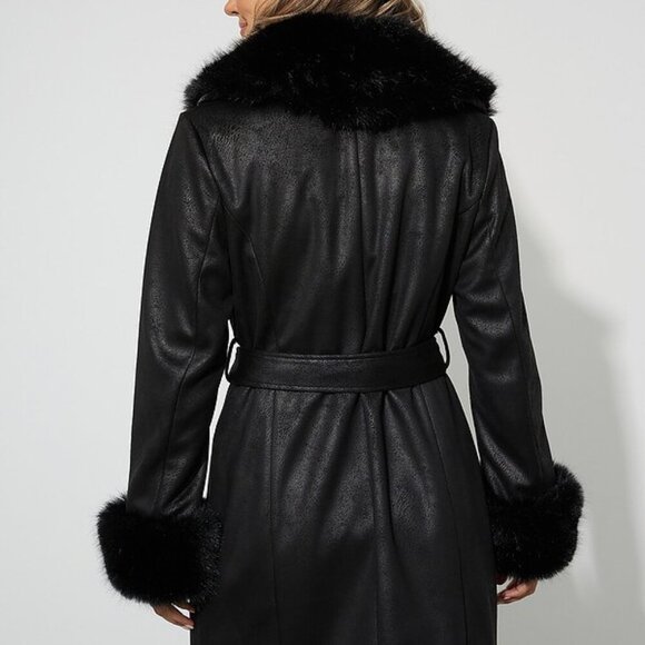 Joseph Ribkoff Fur Trim Coat - Picture 2 of 9